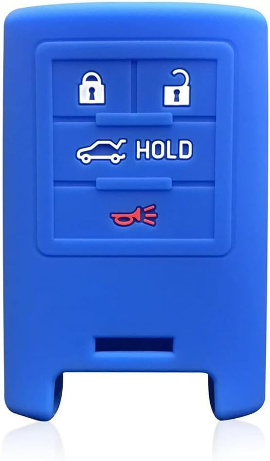 for Chevrolet Corvette Silicone Key Shell Case Car Fob Key Cover Remote Key Cases (Blue) image 2