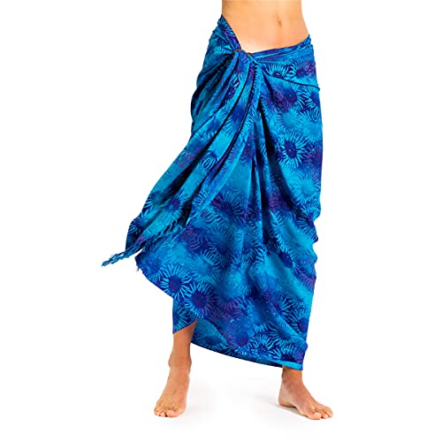 PANASIAM Sarong B110 blue flower, L
