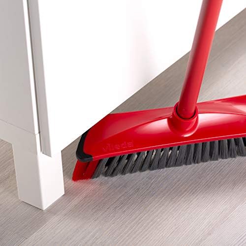 Vileda 160498 3Action Broom Plus Long Handled Dustpan,Red,8 x 8 x 132 cm