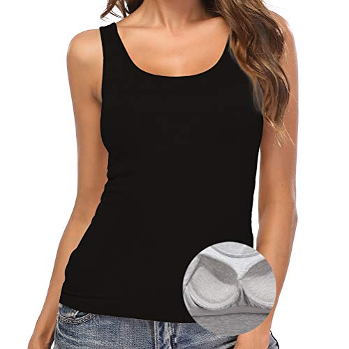 SLIMBELLE Femmes Camisole Débardeurs Soutien-Gorge Intégré Rembourré Camis Tanks Cover