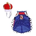 Maritown King Cape Dog Clothes,Pet Puppy Dog Cat Christmas Suit Outfit Pet Dog Hoodie Costume Breathable Outfits for Puppies Cat Dog Kitten