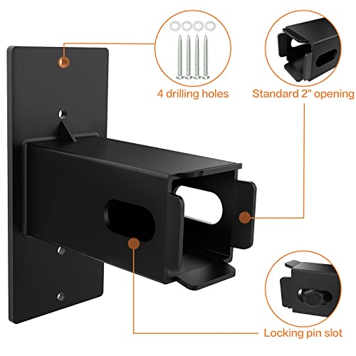 WALMANN Hitch Wall Mount, Hitch Mount Bike Rack and Cargo Carrier Garage Wall Organizer, Trailer Hitch Receiver Storage, Holds Up to 200LBS(2\")