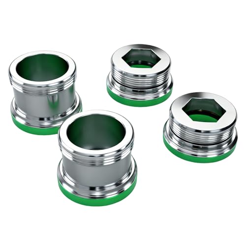 4 Stück Wasserhahn Adapter M24 auf M22-2 Reguläre und 2 Erweiterte, Doppelgewinde Gewindeadapter aus Messing, Wasserhahn Adapter für Küche Luftsprudler Wasserfilter Schläuchen, mit 4 Gummidichtung