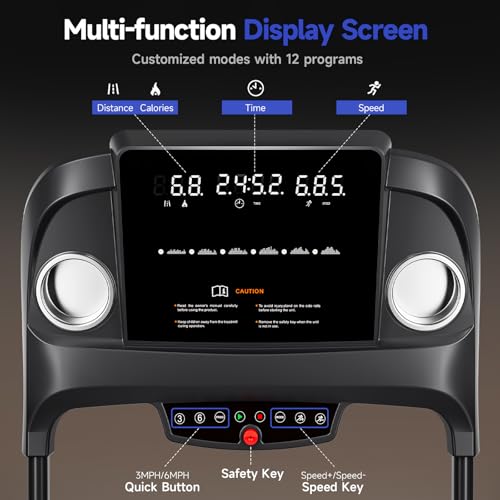 Treadmills for Home Use, Walking Pad Treadmill with Incline, Auto Foldable Treadmills for Home, 8.0 MPH Running Treadmill with Bluetooth Enabled, 300 lbs User Capacity - Thumbnail 5