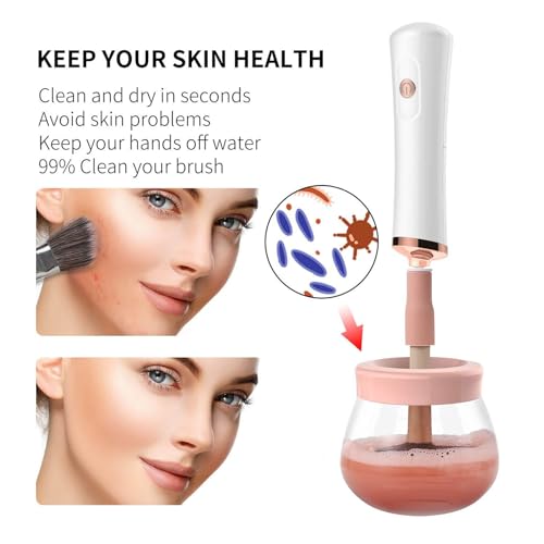 Máquina elétrica de limpeza de pincéis de maquiagem, limpador e secadora de pincéis de maquiagem sup