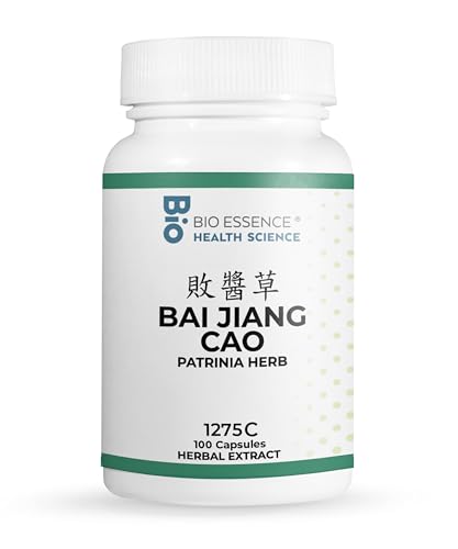 Bio Essence Health Science 1275C Bai Jiang Cao, Patrinia Herb (Raw), 100 Capsules/Bottle (2 Bottles)