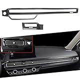 x xotic tech Interior Dashboard Center Console AC Air Vent Outlet Cover Trim, Carbon Fiber Pattern, Compatible with Honda Civic 11th Gen 2022 2023 2024 2025