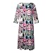 Long Sleeve Dress for Women Crewneck Casual Vacation Dress Flowy 2025 Fall Outfits Fashion Print Loose Midi Dresses