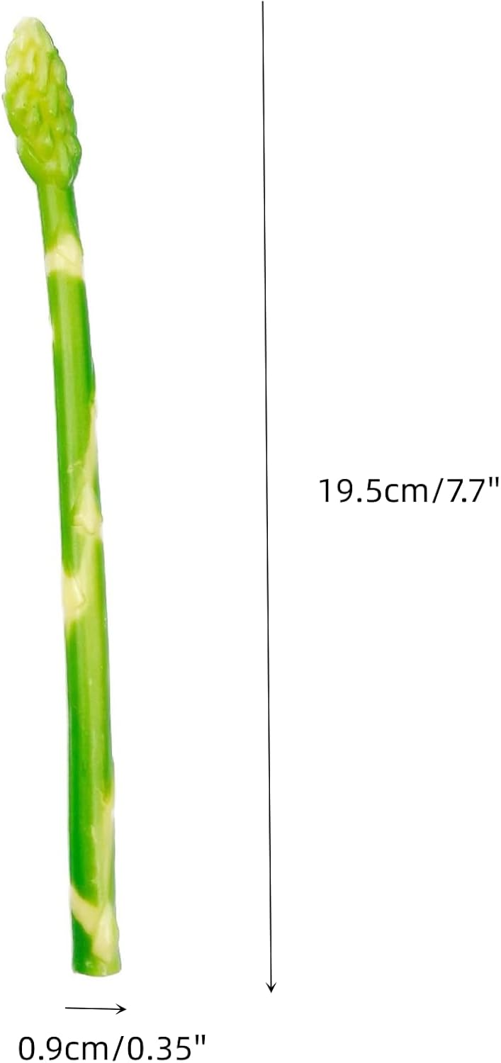 12Pcs Realistic Fake Asparagus Decor Artificial Vegetables Model Lifelike Fake Food for Kitchen Countertops Dining Room Garden Decor Restaurant Displays Food Photography Props