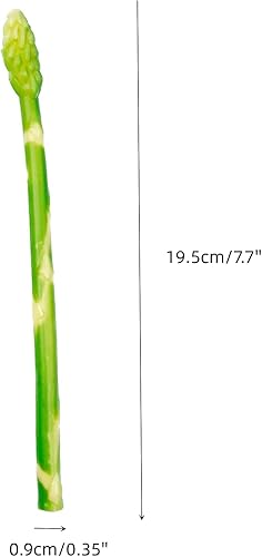 Miniatura 2 de 12 piezas de verduras falsas simuladas espárragos realistas modelo de espárragos artificiales realistas alimentos falsos para exhibición de cocina