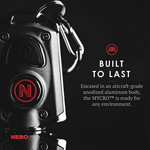 Nebo Mycro 400 Lumen Usb Rechargeable Keychain/Key Ring Pocket Flashlight Edc 6714 With Edisonbright Usb Charging Adapter Bundle (Red) #TOP5