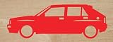  Genérico Vinile da taglio adesivo Delta HF 15 x 5 cm Sticker Decal Autocollant (rosso)