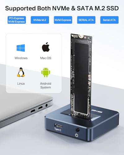 ACASIS M.2 NVMe & SATA to USB C Docking Station M04 の商品画像 5