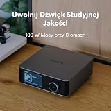 WiiM Amp Ultra z Voice Remote 2 | 100W Wzmacniacz Strumieniowy z DAC ESS ES9039Q2M&Podwójnymi Wzmacniaczami TI TPA3255 |Wbudowany Korektor RoomFit&Ekran Dotykowy|Wejścia HDMI ARC, Optyczne&RCA|Srebrny