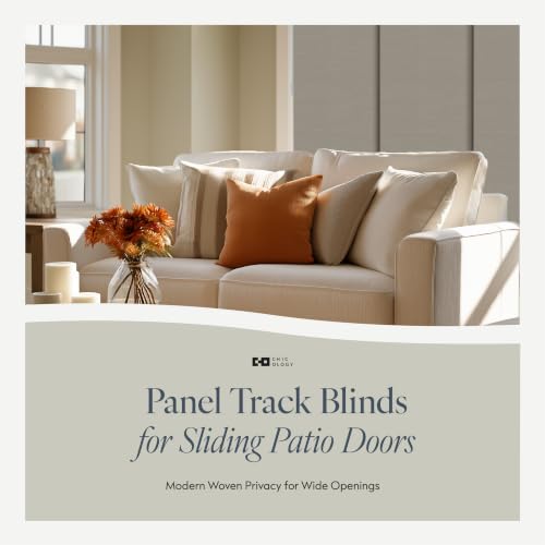 CHICOLOGY Room Divider, Vertical Blinds, Door Blinds,Blinds for Sliding Glass Doors, Temporary Wall, Closet Curtain, Room Door, Woven Sanshell (Light Filtering) W:46-86 x H:Up-to 96 inches by Chicology - Used condition - Image 2
