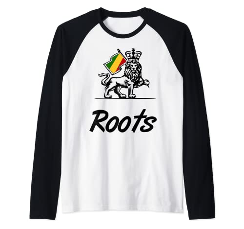 Lion of Judah Reggae Dancehall Roots Raglan Baseball Tee