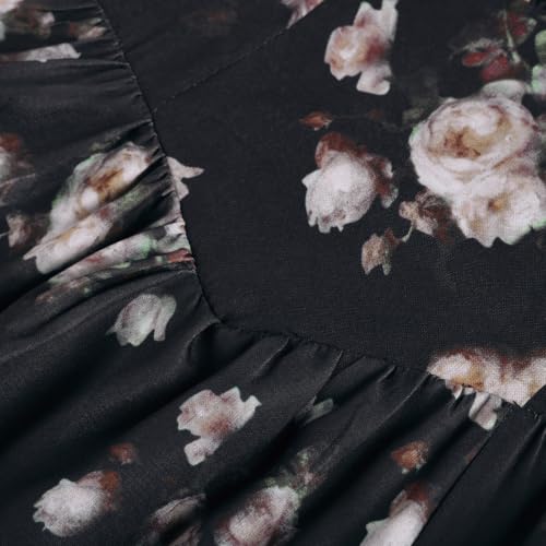 Women's Floral Corset Dress 2026 Summer Spring Wedding Guest Dresses Flowy Sundress with Pockets Night Rose Floral 2XL — view 6