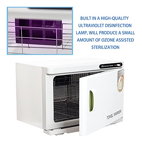 Sanqiao Handtuchwärmer & UV Sterilisator 2-in-1 | 23L Elektrischer Handtuchheizer mit 2 Etagen, Ideal für Salon, Friseur, Hotel & Haushalt, Weiß