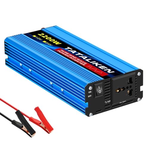 Convertisseur Pur Sinus 2200W 24V 220V pour installation solaire et voiture
