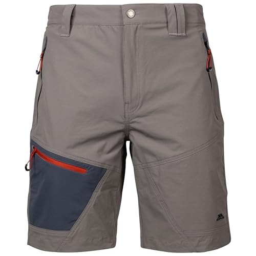 Trespass Mens Adventure Shorts Daars - Active Stretch Mens Walking Hiking Shorts, Workwear Pants with Multi Pockets, Trekking Camo Cargo Shorts with Waistband Adjusters