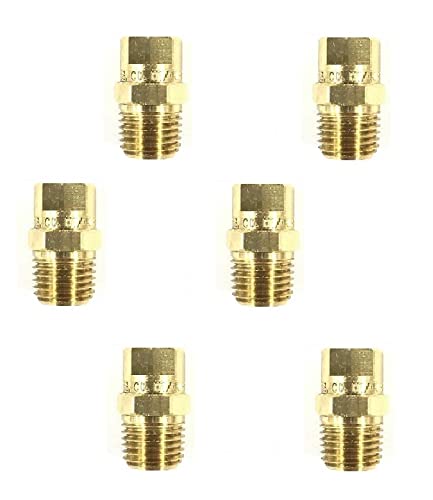 Pack of 6 - TeeJet Veejet Brass 15° Nozzle Spray Tip 1/4" MPT H1/4VV-1506