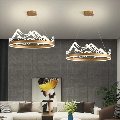 Lustre annulaire LED à intensité variable et suspension réglable LWX 60 cm - 4