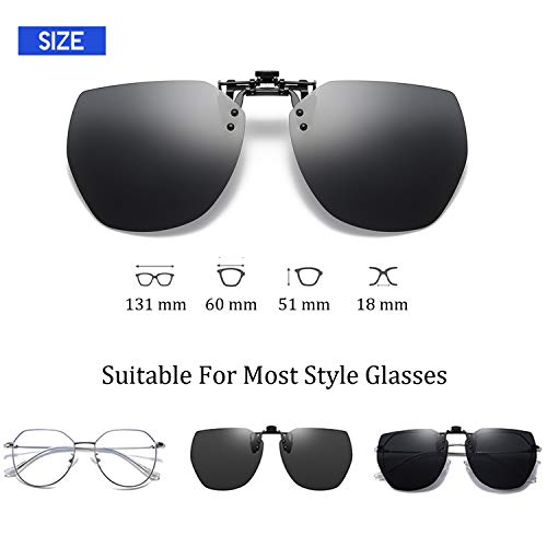 Polarized Clip-on Flip Up Rimless Sunglasses for Prescription Glasses2