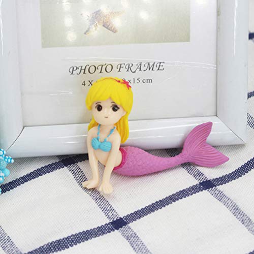 Gadpiparty 12 Pçs Estatuetas de Sereia Em Miniatura Bolo de Boneca de Sereia Enfeite de Bolo de Topo