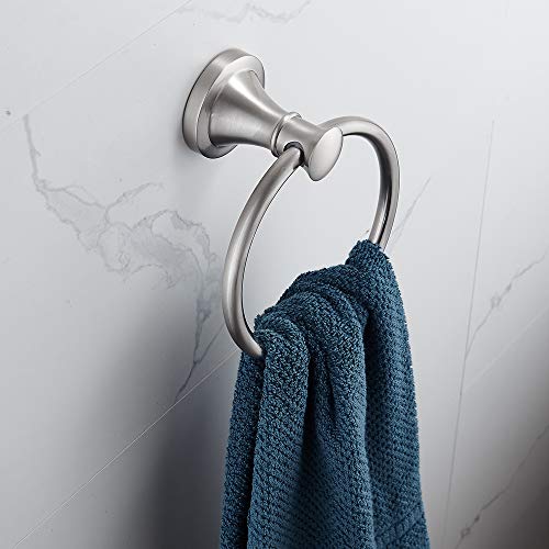 Cavoli 3-Piece Bathroom Hardware Set With Toilet Paper Holder,Hand Towel Ring, Adjustable Towel Bar 18''-24''- Wall Mount Bath Accessory Set, Zinc Alloy,Nickel Finished #TOP5
