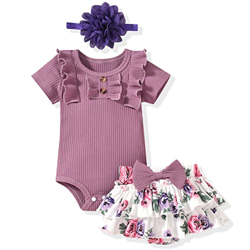 Image of Aalizzwell Newborn Infant Baby Girls Summer Outfit