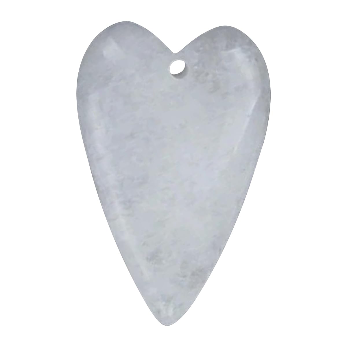 Pendentifs en pierre cœur d'exception en quartz clair de haute transparence