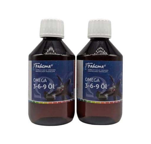 pahema Omega 3-6-9 Öl mit Bio Borretschöl - 100% Natur (2 x 250 ml)