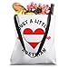 Austrian Flag Heart Just A Little Austrian Austria Tote Bag