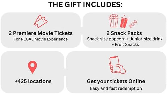 WONDERBOX - Regal Movie Gift Box – 2 Tickets & 2 Snack Packs – Movie Night Experience for 2 – Valid at 425 Regal Locations in the US - Image 2