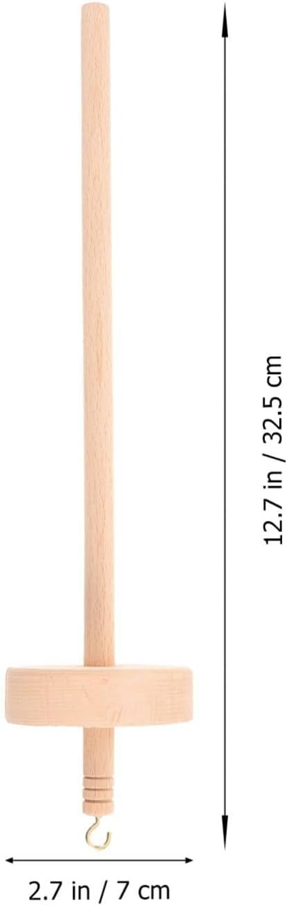 10Pcs Top Whorl Drop Spindle - Beginner & Advanced Hand Spinning - 32.5mm Shaft + 7mm Whorl Diameter, Spinner Kit Wooden, Spin Roving Into Yarn