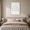 Azeeda 'Happy Cloud Outline' Wall Art Poster Print - Unframed Artwork for Home Decor - A1 Portrait (PP00366223) #1