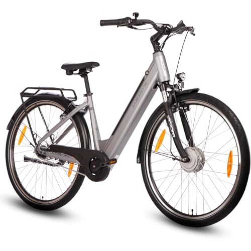 SAXONETTE E Bike Damen 28 Zoll mit Rücktrittbremse und nabenschaltung, Elektro Fahrrad Erwachsene mit 36V 13Ah BMS Akku, 7 Gang Pedelec mit Federgabel, Ebikes mit Gepäckträger für Damen und Herren SAXONETTE E Bike Damen 28 Zoll mit Rücktrittbremse und nabenschaltung, Elektro Fahrrad Erwachsene mit 36V 13Ah BMS Akku, 7 Gang Pedelec mit Federgabel, Ebikes mit Gepäckträger für Damen und Herren