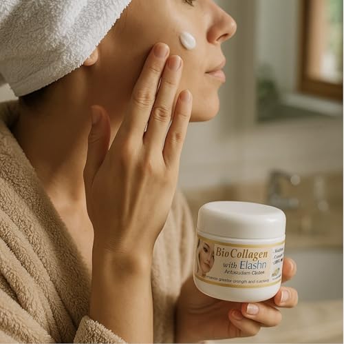 Generic Bio Collagen Elastin Antioxidant Cream, Face and Body Moisturizer for Mature Skin, with Smooth Texture and Elegant Packaging, Suitable for Day and Night Skincare Routine 2 pack 4 oz
