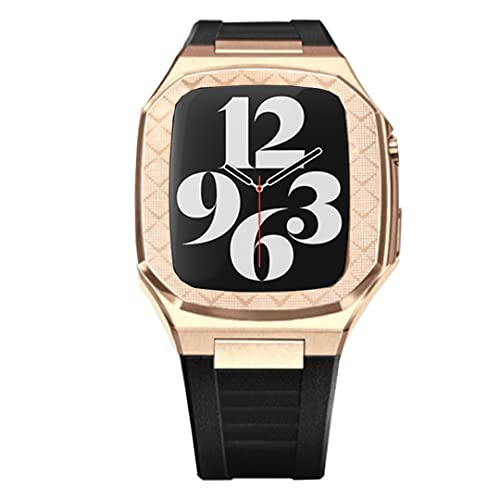 Bracelet Apple Watch 45mm en acier inoxydable luxe boîtier de modification premium