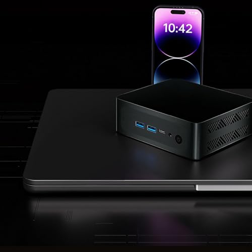 Mały Komputer Stacjonarny, Procesor I3 1215U DDR4 2666 MHz WiFi 6E BT 5.2, Mikrokomputer z Interfejsem Multimedialnym USB 3.2 USB 2.0 HD Typu C, Czarny, Szybka łączność (wtyczka