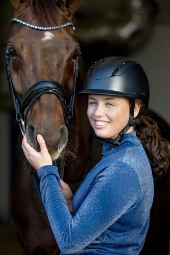 Equipage Reithelm Vilma schwarz für Kinder und Erwachsene, Größe:S 52-56cm