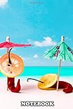 Notebook: Red Chili Peppers On The Beach Hot Summer Day White S , Journal for Writing, College Ruled Size 6' x 9', 110 Pages