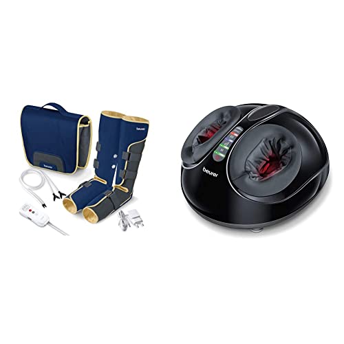 Beurer FM 150 Venen Trainer | Bein-Massage-Gerät | Luftdruckmassage für Zuhause | bei Verspannungen und schweren Beinen & FM 90 Fußmassagegerät, mit Luftkompressionsmassage, Wärmefunktion