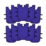 Ronex Sports Pack de Petos de Entrenamiento 10 Unidades para niños, jóvenes y Adultos (Petos Deportivos, Petos de Futbol (Purpura, Adulto)