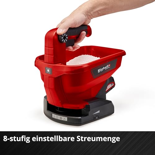 Einhell Universal Streuer GE-US 18 Li Power X-Change (Li-Ion, 18 V, 3,3 l Behälter, 6-stufige Drehzahlregulierung, 8-stufige Streumengenregulierung, inkl. 2,5 Ah Akku und Ladegerät)