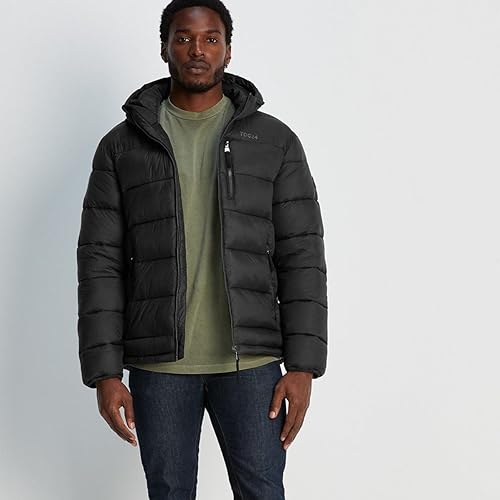 TOG24 Maloney Mens Padded Jacket Warm Windproof Puffer Jackets Winter Insulated Quilted Coat with Multi-pocket for Hiking Skiing Travelling Black 4XL - Image 2