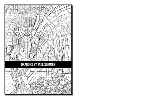 Independently Published Summer, Jade Dragons: An Adult Coloring Book With Mythical Fantasy Creatures And Epic Fantasy Scenes For Dragon Lovers thumb #2