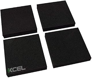 XCEL Lightweight Foam Rubber Anti Vibration Acoustic Pads 6" x 6" x 1"