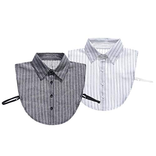 kowaku Inserção de Colarinho de Blusa Feminina de 2 Peças Inserir Colar de Colarinho