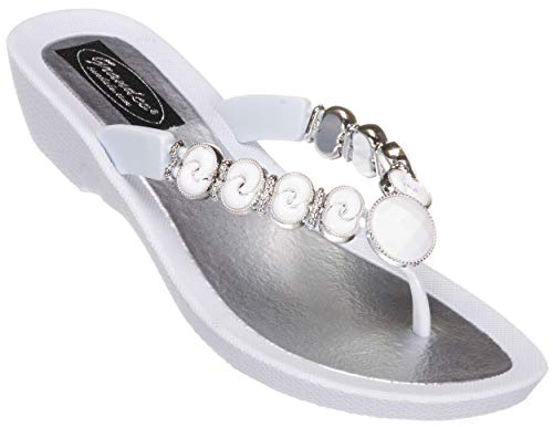 Grandco Womens Karma V-Thong White 7 M Us #TOP18